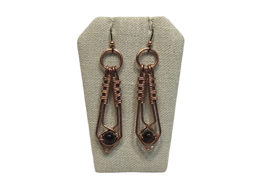 Large Teardrop with Bead Earrings