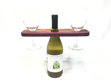 Multi Hardwood Wine Bottle and Wine Glass Holder