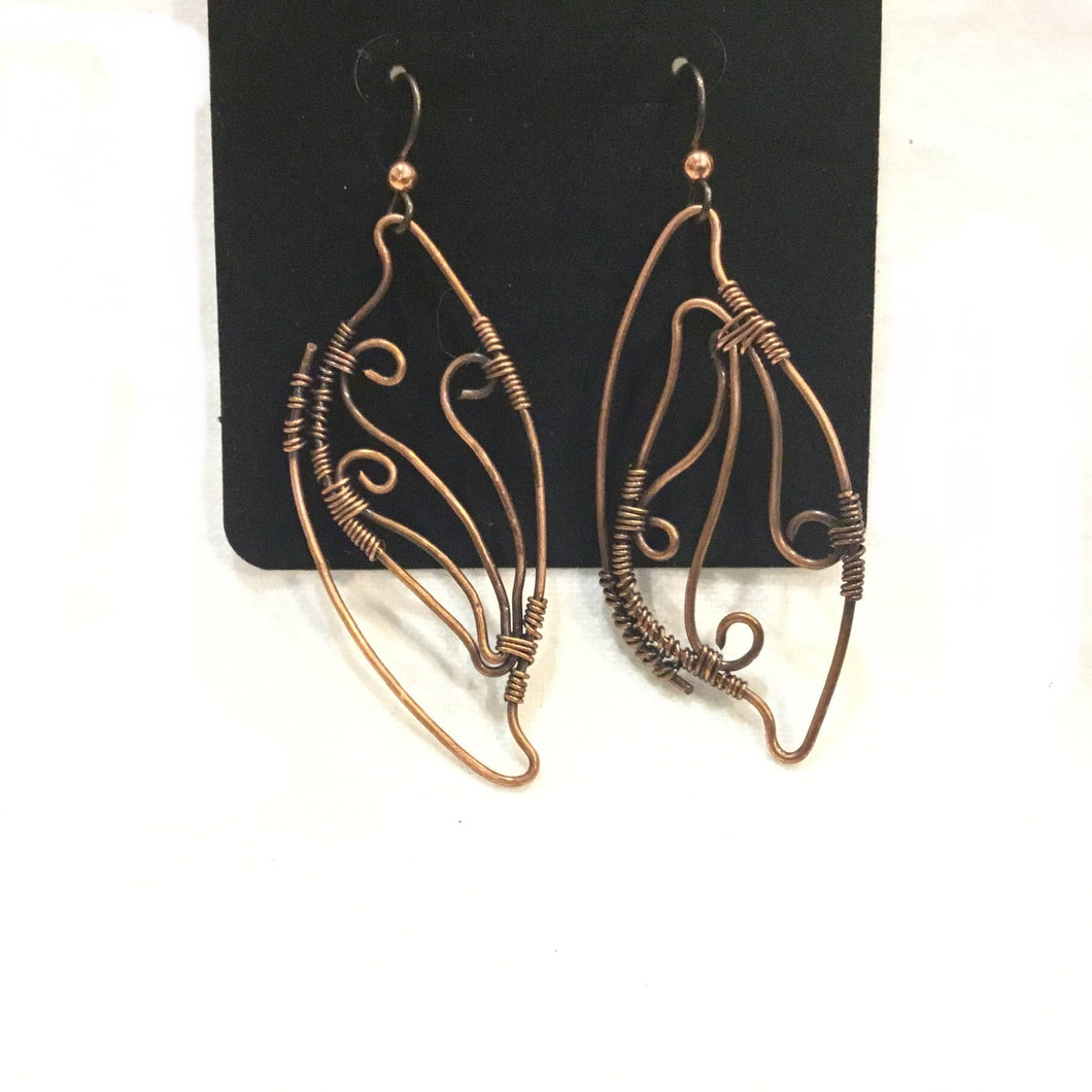 Fairy Wing Copper Earrings