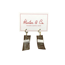 Printed Leather Earrings with Additions