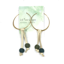 Hoop Diffuser Earrings - Leather & Lava