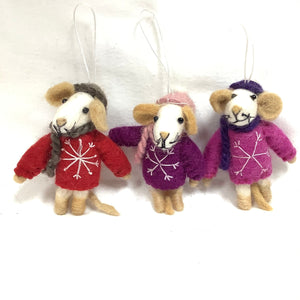 Christmas Felt Animal Ornaments