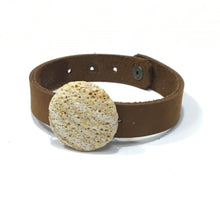 Lava Diffuser Bracelet - Brown Leather