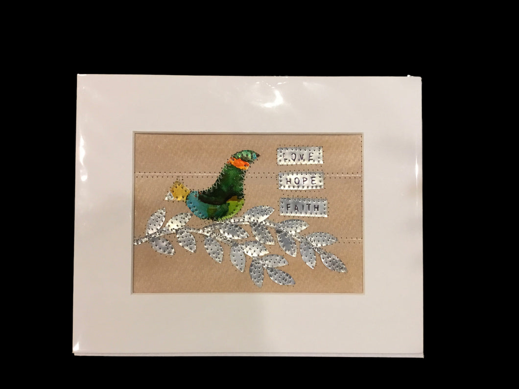 Love Hope Faith Matted Collage