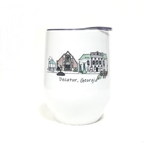 Stainless Steel Wine Tumbler - Decatur Cityscape