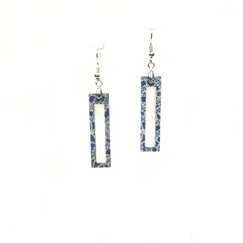 Denim/ Lace Long Earring
