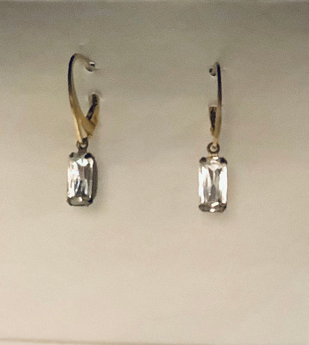 Earrings - Gold Vermeil Ear Wires with Vintage Crystals