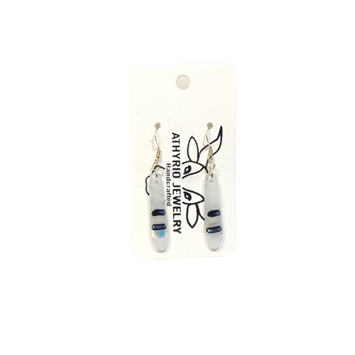 Fused Glass Dangle Earrings