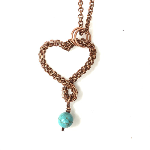Heart Necklace with a Tanzinite Stone