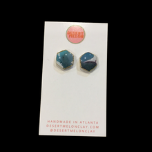 Hexagon Studs-Blue