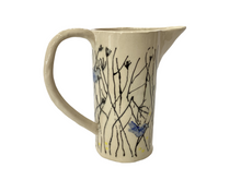 Blue Bird in Field Pitcher