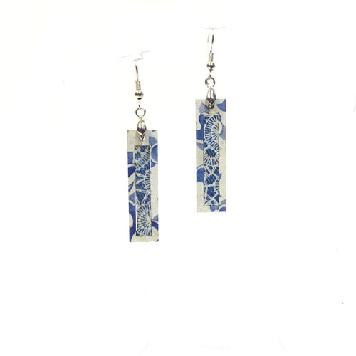 Denim/ Lace Long Earring