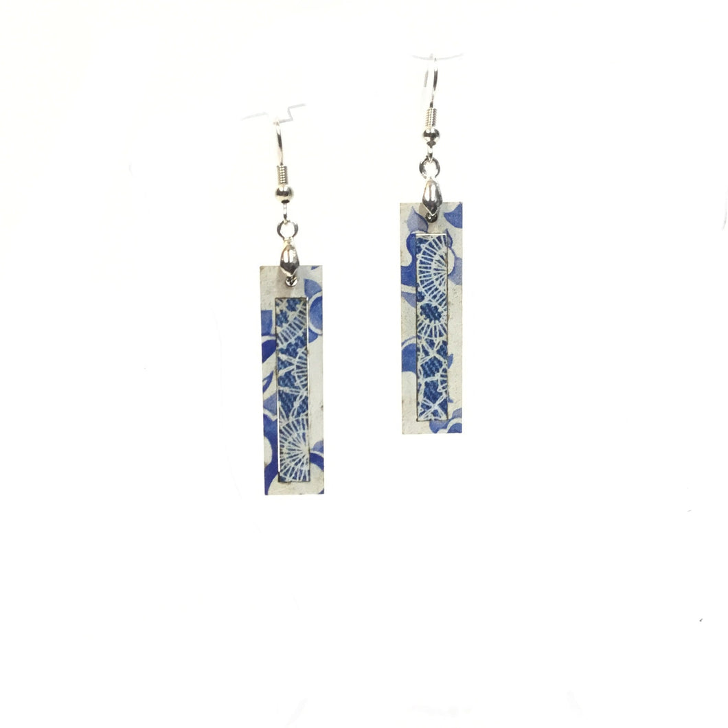 Denim/ Lace Long Earring