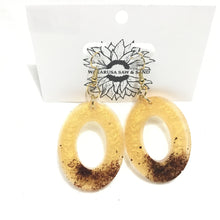 Large Wood and Epoxy Earrings