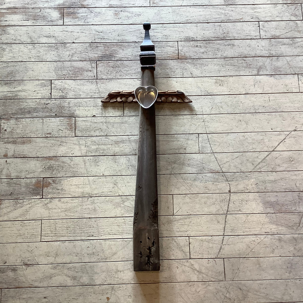 Large Cross with Heart