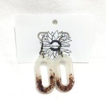 Large Wood and Epoxy Earrings