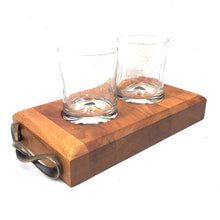 Mahogany Whiskey Flight with 2 Glasses