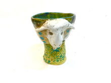 Goat Goblet Blue and Yellow