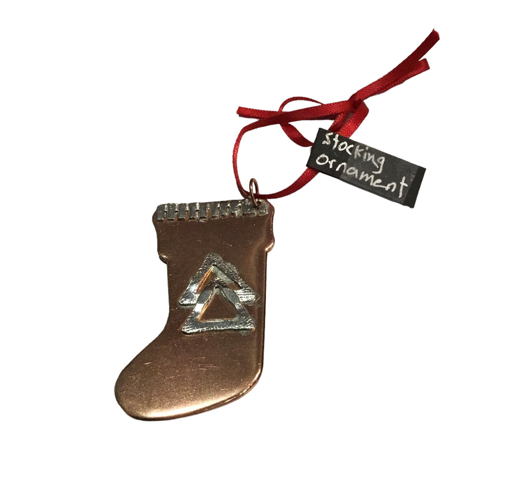 Copper Stocking with Fringe