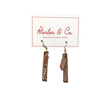 Printed Leather Earrings with Additions