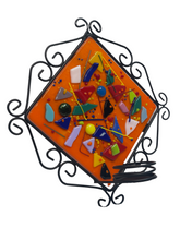Orange Candle Sconce