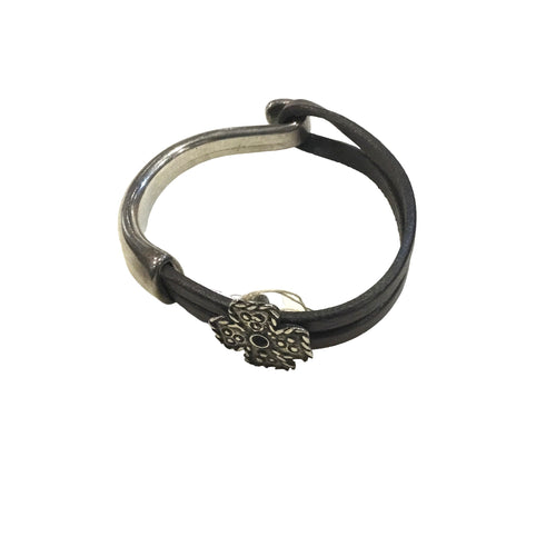 Brown Maltese Cross Hook Bracelet