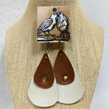 Leather Tear Drop, Leaf Shaped & Diamond Shaped Earrings