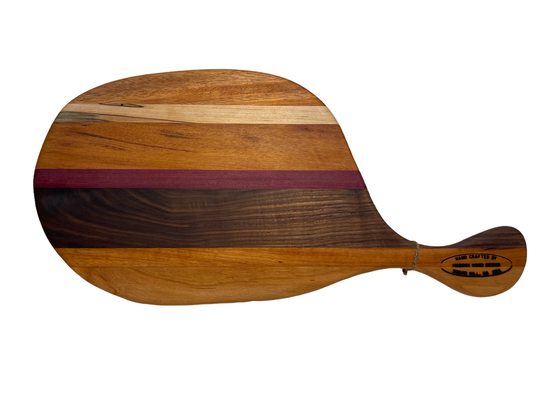 Multi Hardwood Rounded Cutting Board
