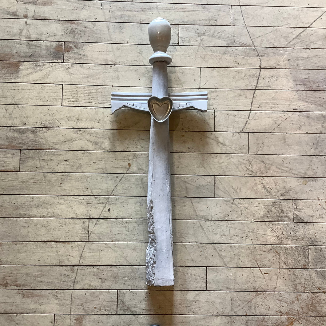 Large Cross with Heart