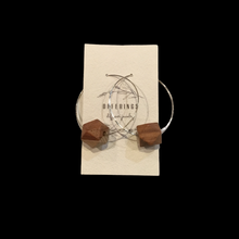 Hoop Diffuser Earrings - Wood Hex