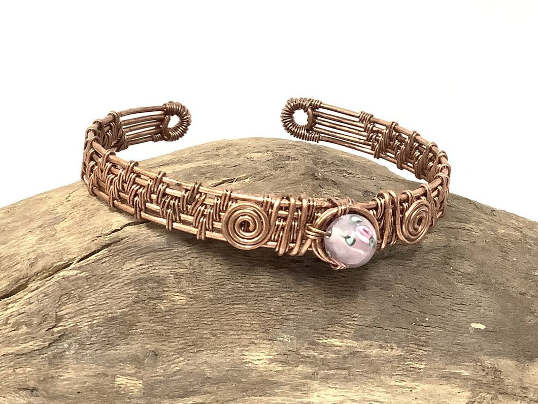 Handwoven Copper Wire Bracelet