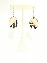 Black and White Oval Earrings