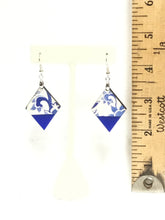 Blue China Diamond Earrings