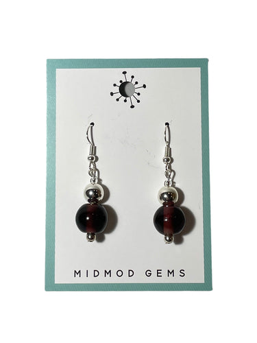 Double Bead Color Drop Earrings