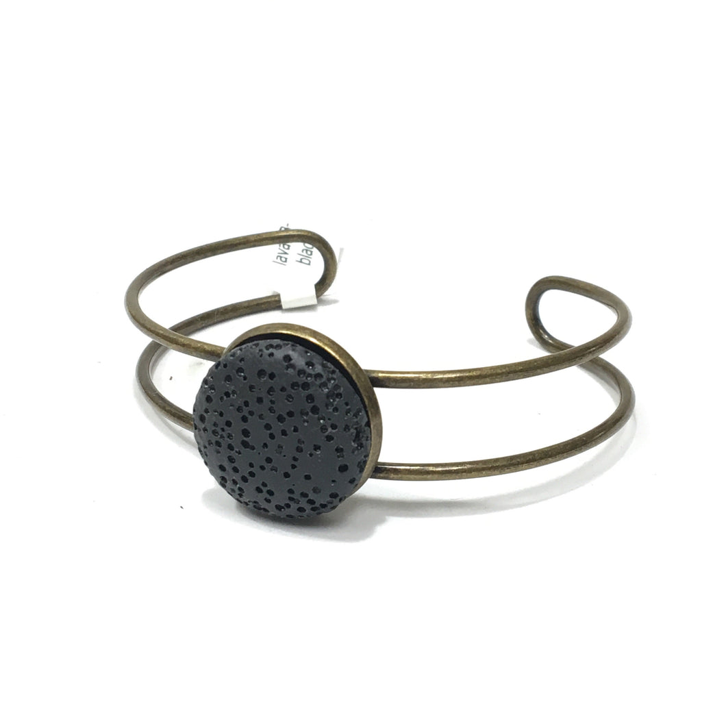 Lava Diffuser Bracelet - Double Wire (Bronze)