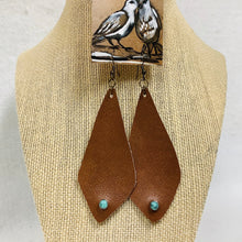 Leather Tear Drop, Leaf Shaped & Diamond Shaped Earrings