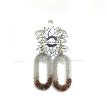 Large Wood and Epoxy Earrings