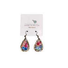 Teardrop Multi Lace Border Earrings