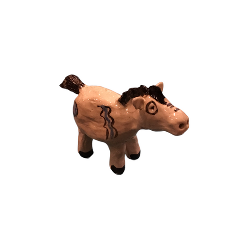 Horse with Blue and Black