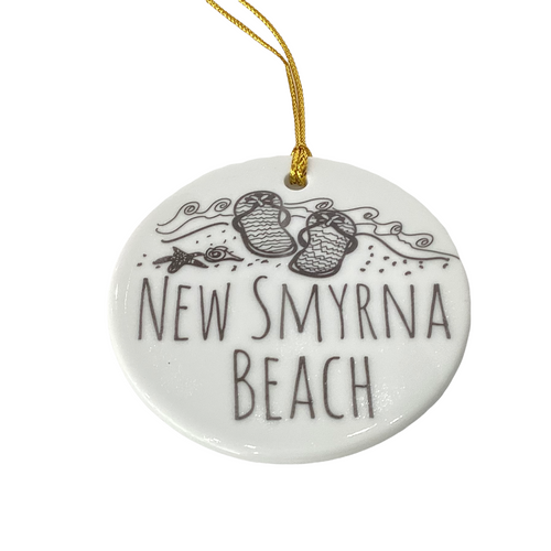 Flip Flops- Small Flat/Round Ornaments