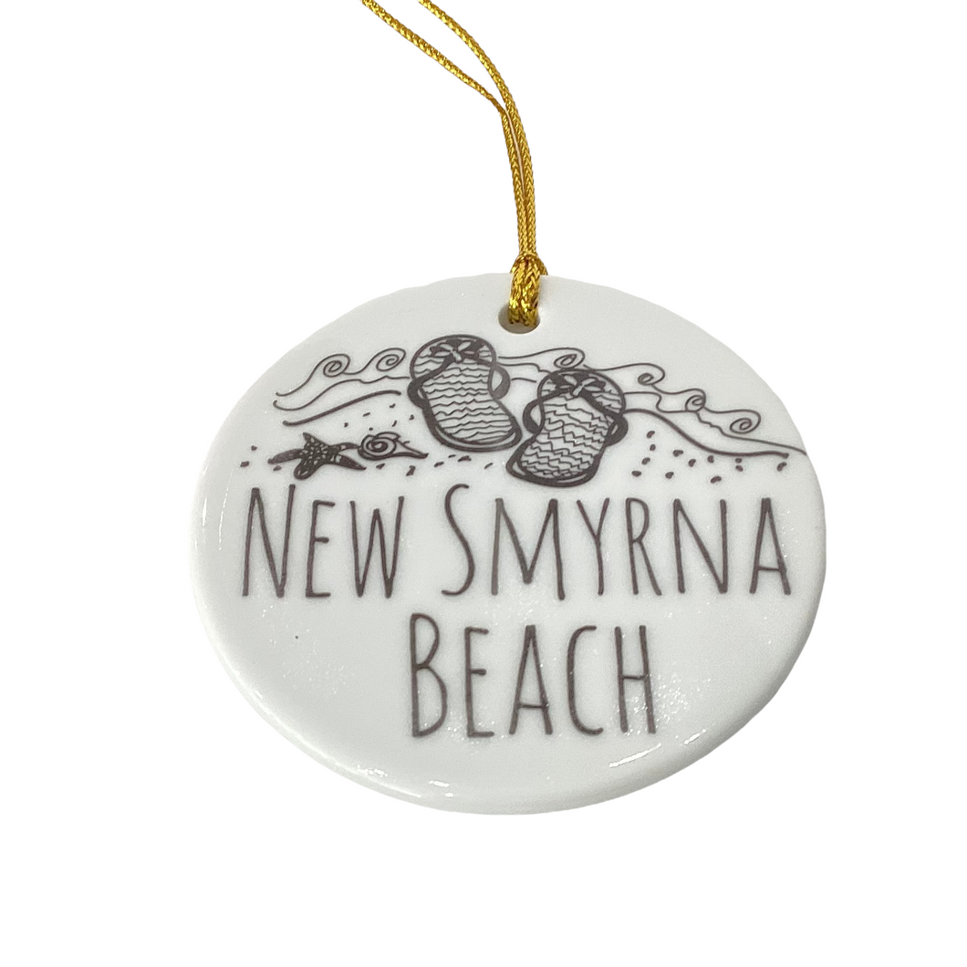 Flip Flops- Small Flat/Round Ornaments