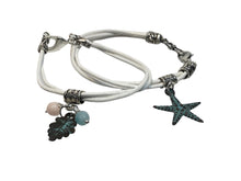 White leather bracelets