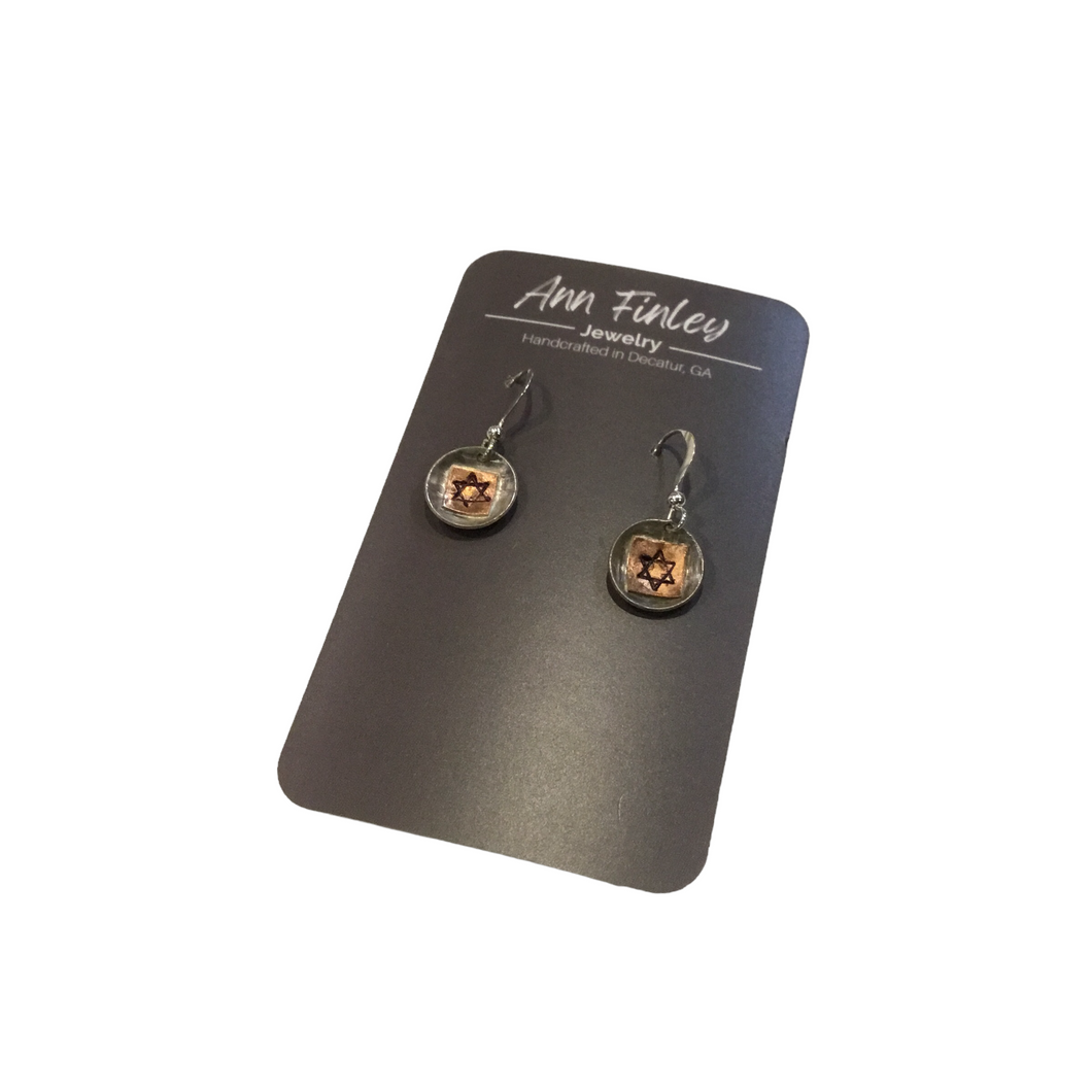 Copper Star Earrings