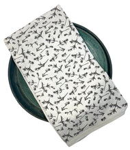 Flower Bud Print Tea Towel
