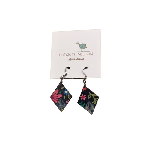 Diamond Floral Earrings