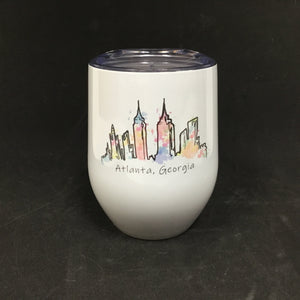 Stainless Steel Wine Tumbler - Atlanta Skyline