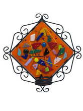 Orange Candle Sconce