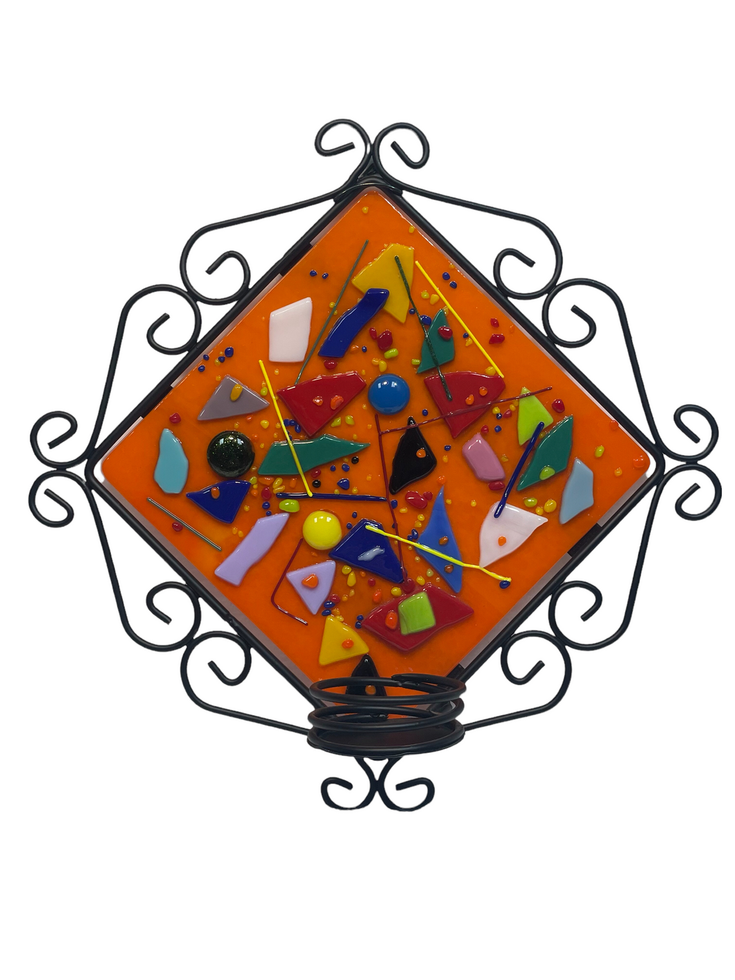 Orange Candle Sconce