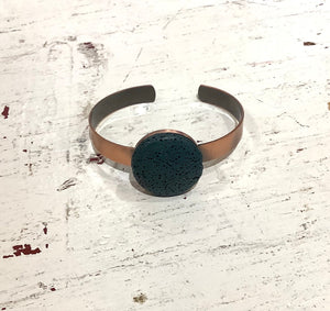 Lava Diffuser Bracelet - Slim Copper Metal