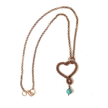 Heart Necklace with a Tanzinite Stone